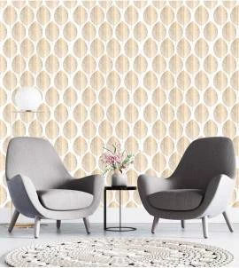Papel de parede contemporâneo folhas