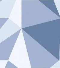 Papel de parede geométrico triangular tons de azul 2563-6588