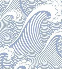 Papel de parede ondas do mar em azul claro 2564-6592