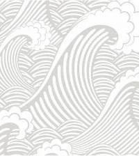 Papel de parede ondas do mar cinza 2565-6595