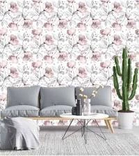 Papel de parede floral com peônias 2566-6597