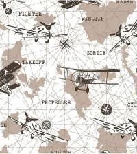 Papel de parede mapas aviões antigos 2568-6600