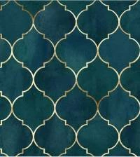 Papel de parede retrô azul turquesa 2571-6606