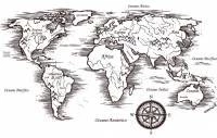 Papel de Parede Mapa Mundi Simples em Português 2579-6618