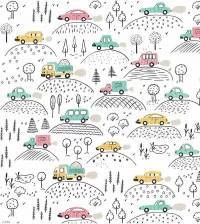 Papel de parede infantil carrinhos 2581-6625