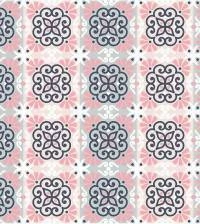 Azulejo adesivo Floral rosa 2596-6652