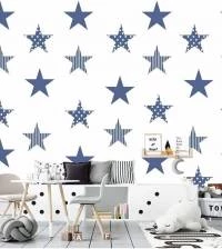 Papel de parede estrelas azuis infantil 2601-6665