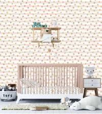 Papel de parede infantil Listras e flores 2609-6677