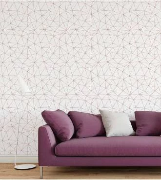 Papel de parede teia em tons rosa