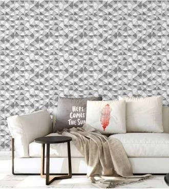 Papel de parede espelhado acinzentado