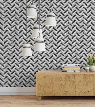 Papel de parede mármore chevron