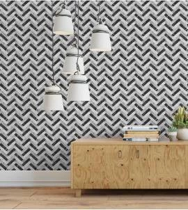 Papel de parede mármore chevron