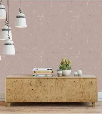Papel de parede teia rosê