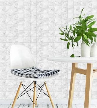 Azulejo adesivo estampa de mármore branco