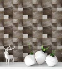 Papel de parede retalhos couro marrom 2632-6719