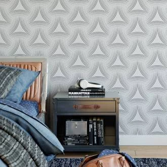 Papel de parede ilusão em círculos 3D
