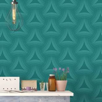 Papel de parede verde esmeralda 3D