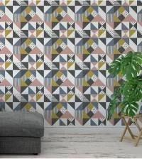 Papel de parede triângulos moderno e abstrato 2638-6733
