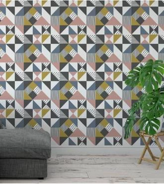 Papel de parede triângulos moderno e abstrato