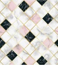 Papel de parede mármore quadriculado 2646-6755