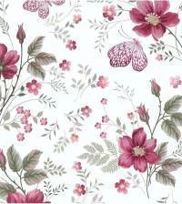 Papel de parede delicado flores vermelhas 2667-6786
