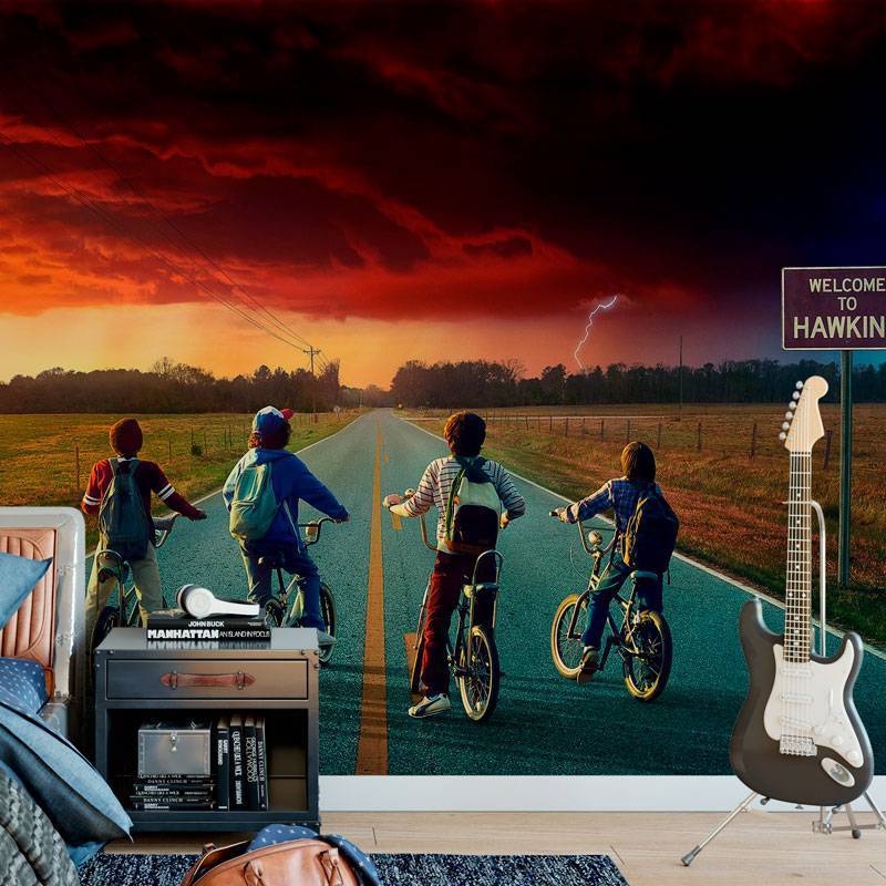 Papel de parede Stranger Things Estrada Hawkins