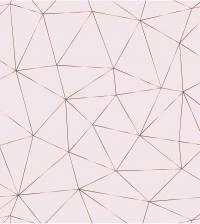 Papel de parede contemporâneo rosê Gold 2561-6822