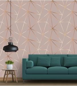 Papel de Parede Rose Gold Lines