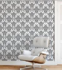Papel de parede Damask com fundo branco 2693-6853