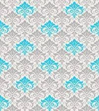Papel de parede Damask tons de cinza e azul 2694-6856