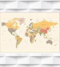 Papel de Parede mural mapa do mundo 2704-6867