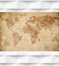 Papel de Parede Mapa em tons marrons 2706-6872