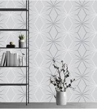Papel de Parede Zara cinza Silver