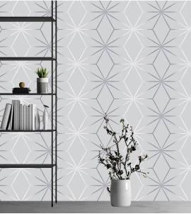 Papel de Parede Zara cinza Silver