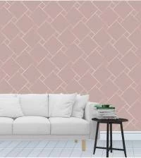 Papel de Parede quadricular rosa gold