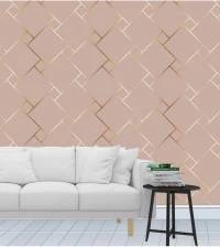 Papel de parede geométrico rose gold