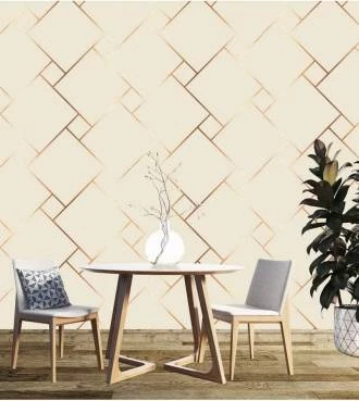Papel de Parede quadricular Salmon gold