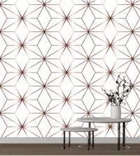 Papel de Parede Zara luxo com fundo claro e cobre