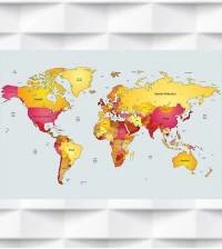Papel de Parede Mapa em tons quentes 2708-6896