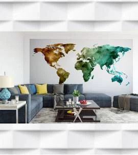 Papel de Parede Mapa Light