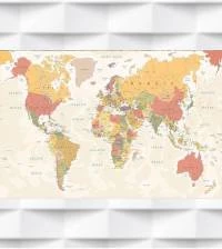 Papel de Parede Mapa Mundi Quente 2733-6903