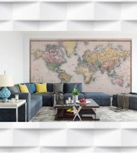 Papel de parede mapa mundi vintage