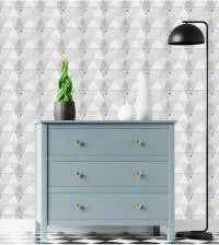 Papel de parede geométrico triângulos em cinza 2740-6914