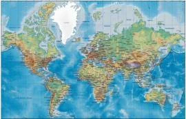 Papel de parede mapa do mundo e oceanos