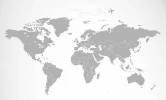 Papel de parede mapa mundi branco e cinza