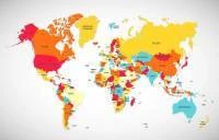Papel de parede mapa países individualistas e coletivistas
