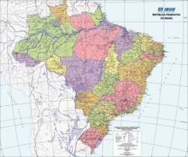Papel de parede mapa político do Brasil
