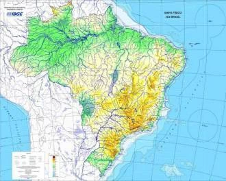 Papel de parede mapa do brasil físico