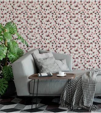 Papel de parede contemporâneo mini triangulos