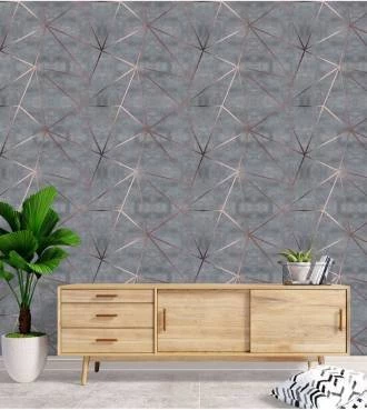 Papel de Parede Zara concreto rosê Gold